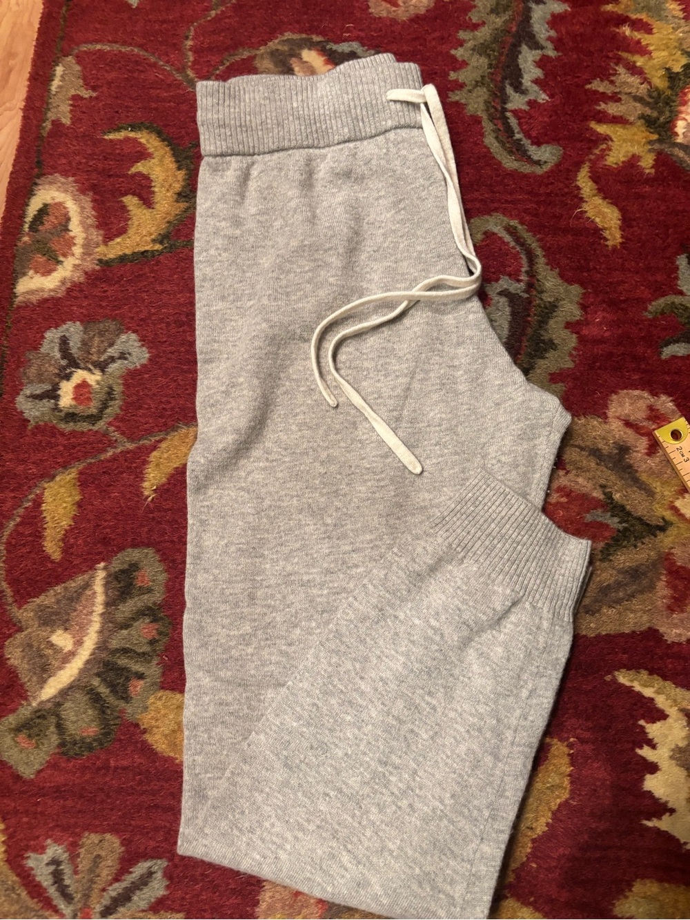summersalt Light Gray women’s Knit Joggers with Drawstring cashmere blend.
